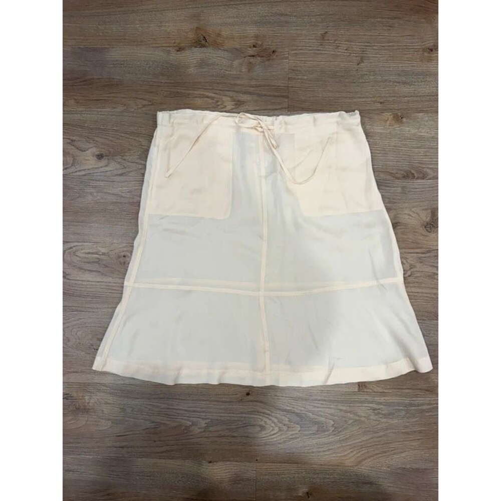 Calvin Klein Cream Silk Skirt 90s Minimalist Carolyn Bessette NWT